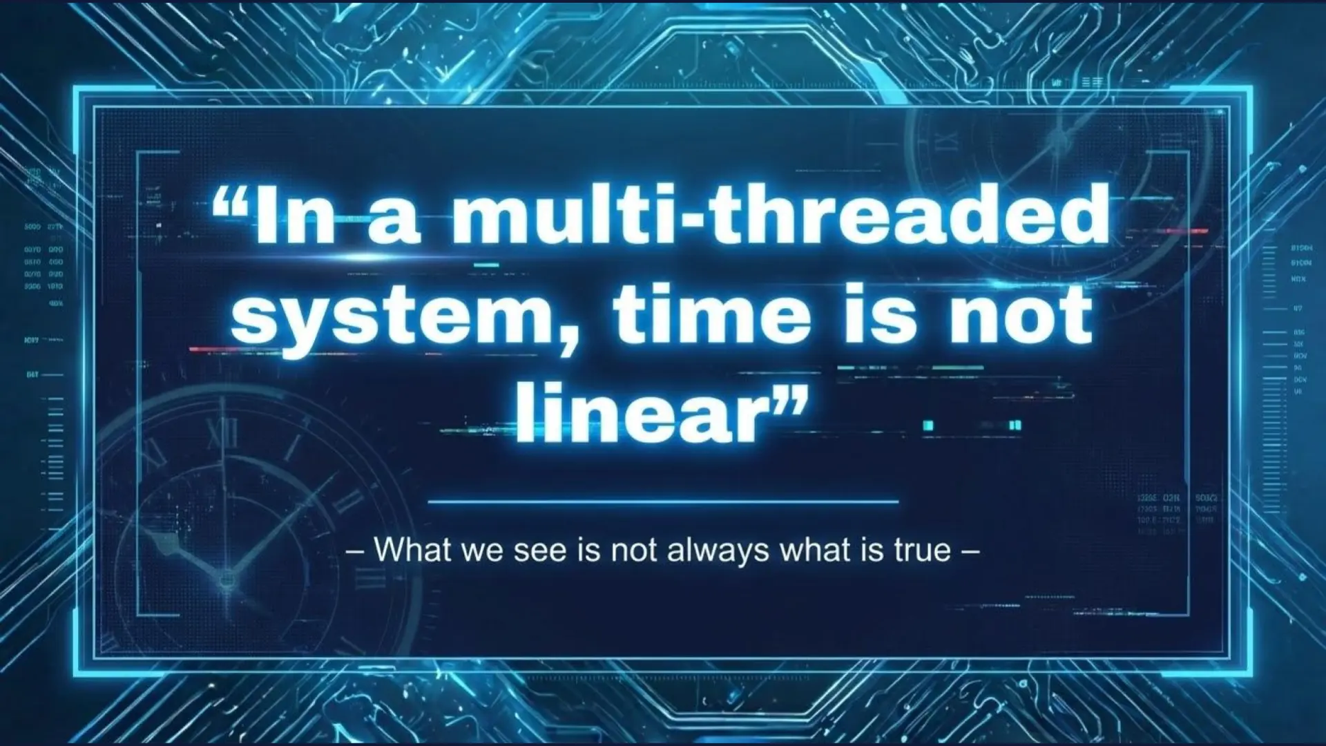 Conclusion, with multi-threading time is not linear